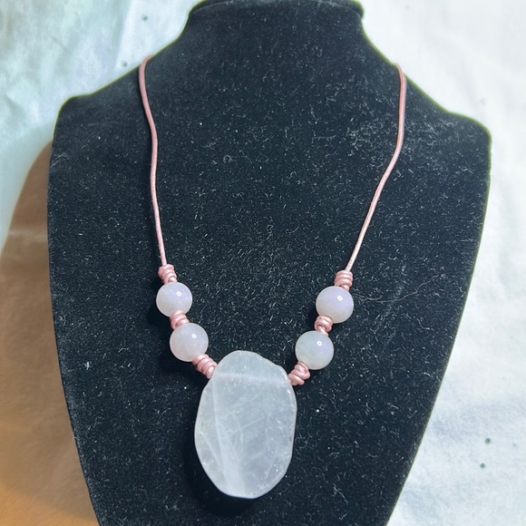 Hand Crafted Jewelry - Rose Quartz necklace